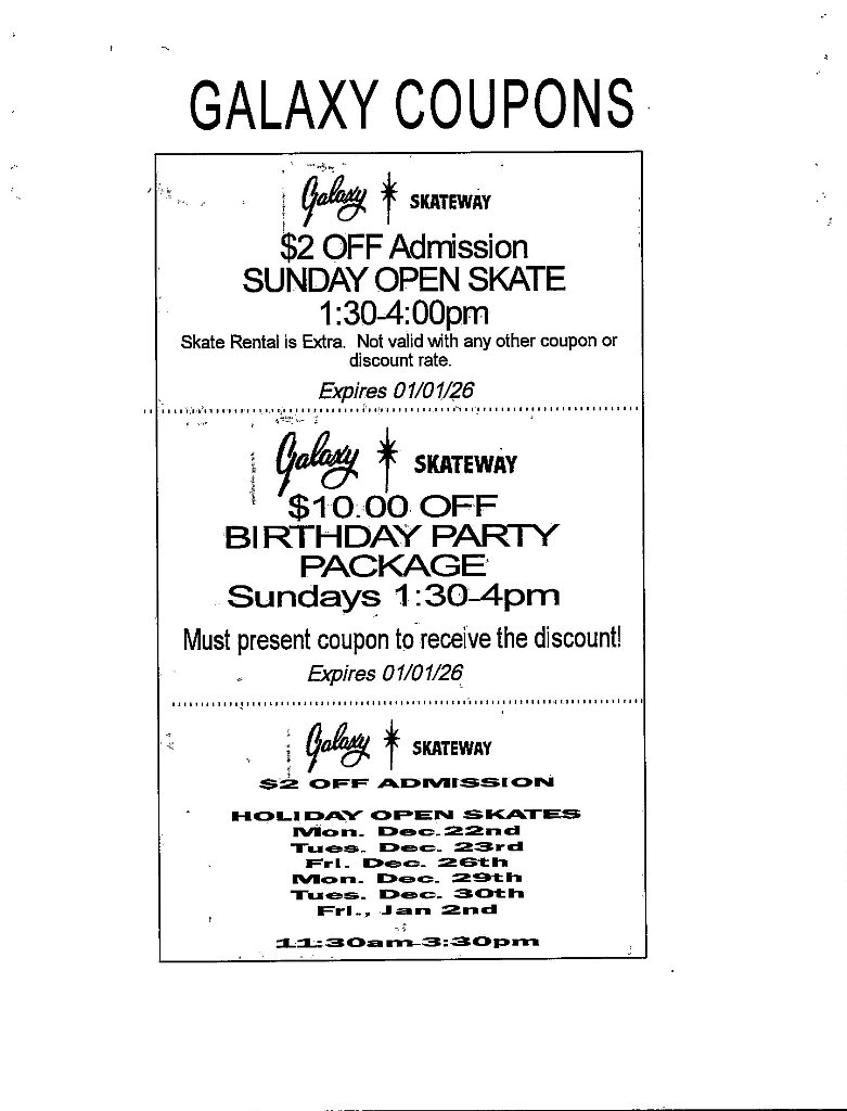 Galaxy Skateway Coupons